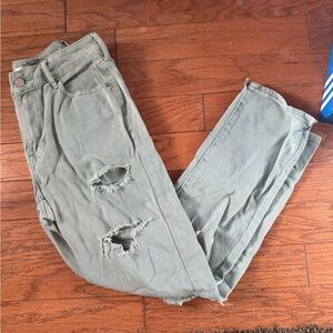 Pacsun Mint Green Distressed Green Jeans